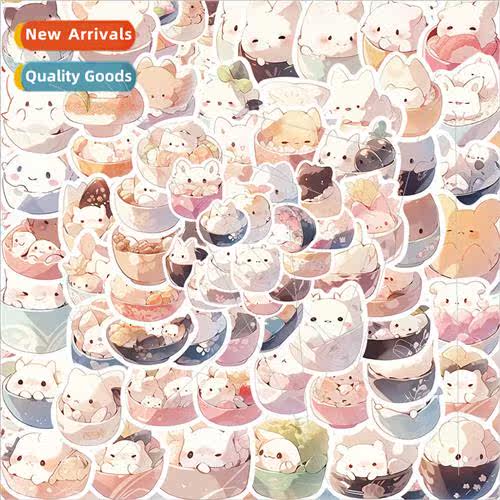 102 pcs of cute rice ball stickers can be decorated handbook