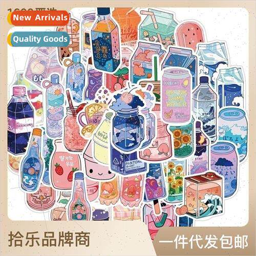50 new ins flavor drink graffiti stickers luggage motorcycle
