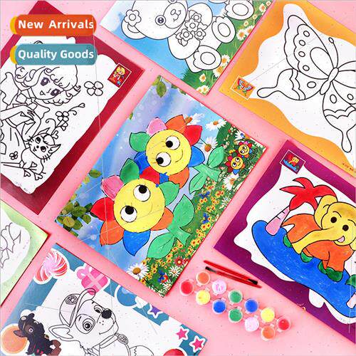 Childrens handmade painting watercolor painting set drawing