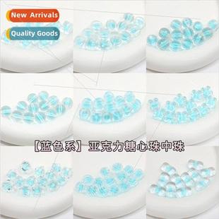 sugar heart beads mple diy blue loose handmade acrylic