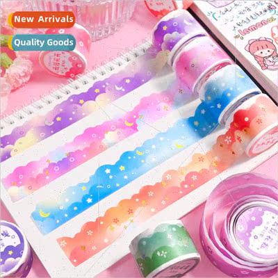 Fantasy clouds tape handbook stickers wave landscape and pap