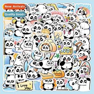 Cartoon Flat ggage Laptop Cute Panda Stickers Bear Lay