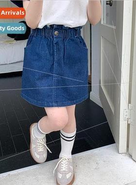 Childrens 2023 new girls summer bud cowboy skirt Yangqi hund