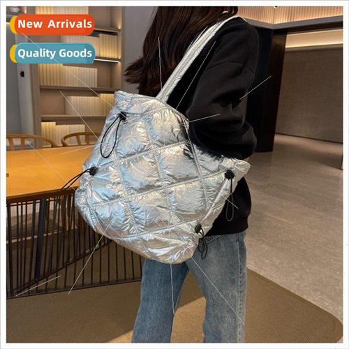 Korean ins diamond lattice cotton dress bag large capacity d