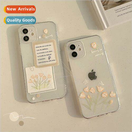 INS Simple Hand-painted Flower 适用 14ProMax Premium Female
