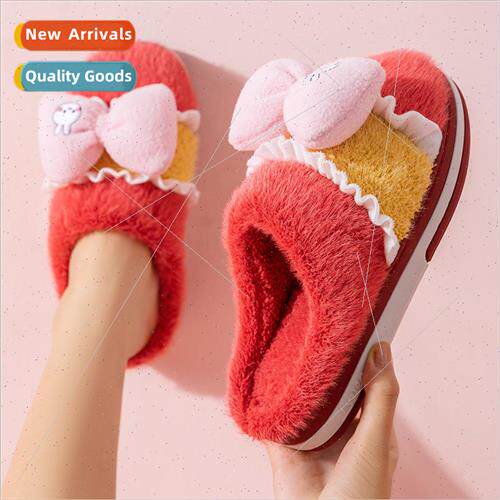 Cotton slippers female home fall and winter indoor warm home