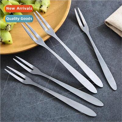 Stainless steel fruit 适用k two tines fruit stick ice cream