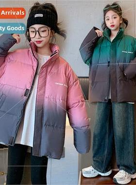 Girls down jacket winter 2023 new childrens fashionable whit