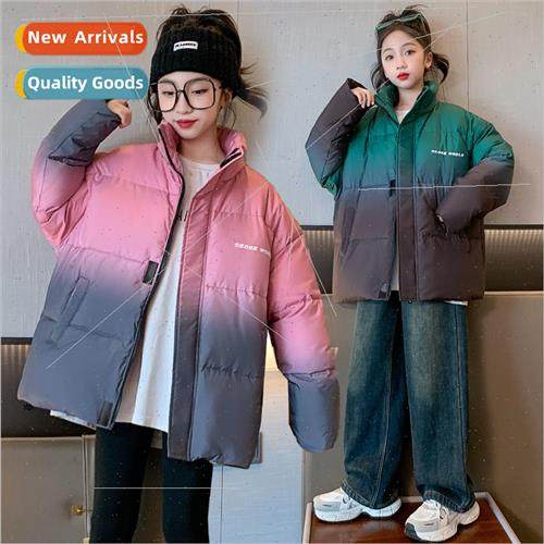 Girls down jacket winter 2023 new childrens fashionable whit