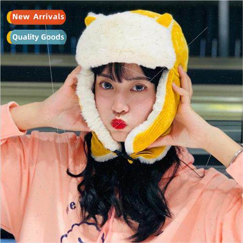 Hat cute cat ears Lei Feng hat Korean  of the female winter