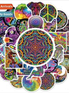 50 psychedelic personalized graffiti stickers magic bag box