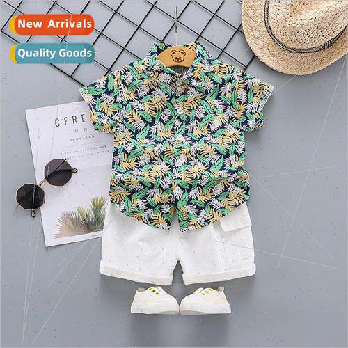 Boys short-sleeved summer infant suit lapel children beach s