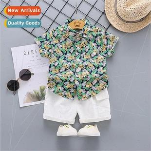 summer infant beach short children sleeved lapel Boys suit