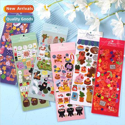 Cute cartoon bear Guca stickers phone case organizer handboo