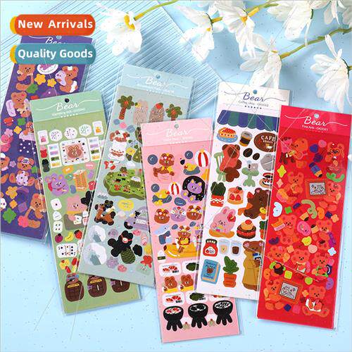 Cute cartoon bear Guca stickers phone case organizer handboo