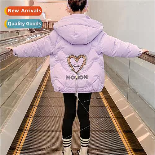 Girls cotton jacket winter 2023 new childrens 适用eign gas t