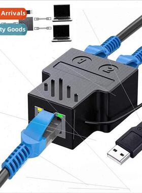 Network cable straight through to interface splitter one-pai