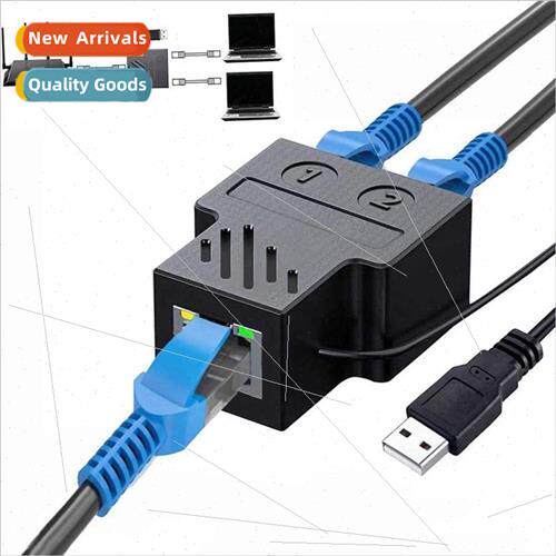 Network cable straight through to interface splitter one-pai