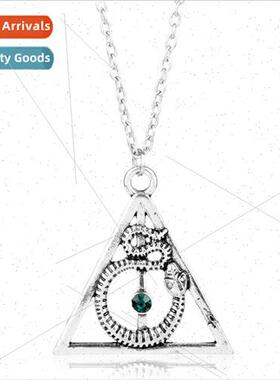 Jewelry New Deathly Hallows Necklace Triangle Snake Pendant
