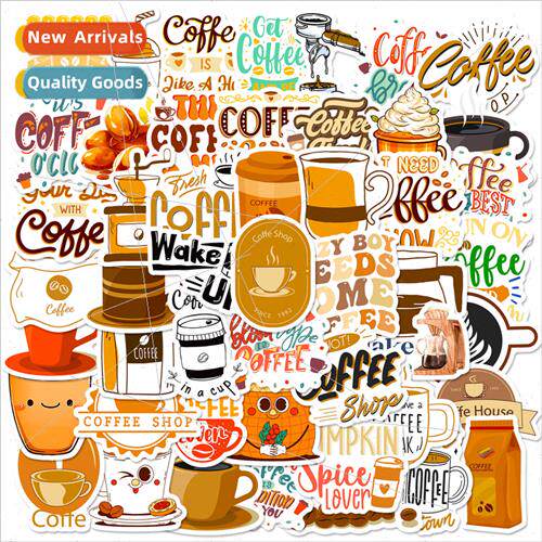 50 Coffee Theme Afternoon Tea Series Decorative Stickers Cof
