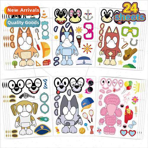Anime cartoon dog diy puzzle stickers children craft class g