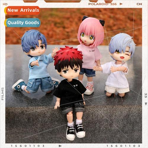 doll pink bunny short-sleeved set 12 points plain body weara