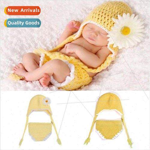 Gerbera daisy yellow handmade baby photo clothes baby full m
