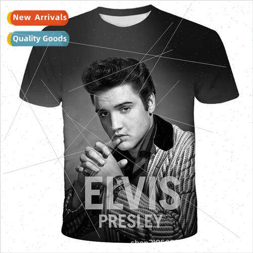 Summer mens T-shirt Elvis 3D digital printing tops casual br