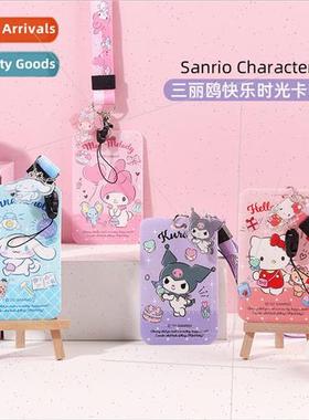 Sanrio Happy Hour Neck Card Holder Cute Cartoon Moe Yuji Dog