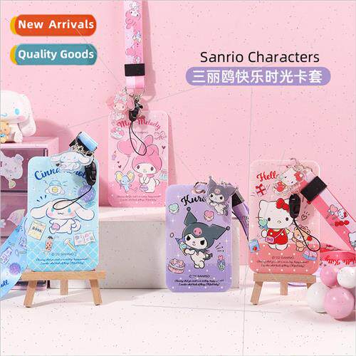 Sanrio Happy Hour Neck Card Holder Cute Cartoon Moe Yuji Dog