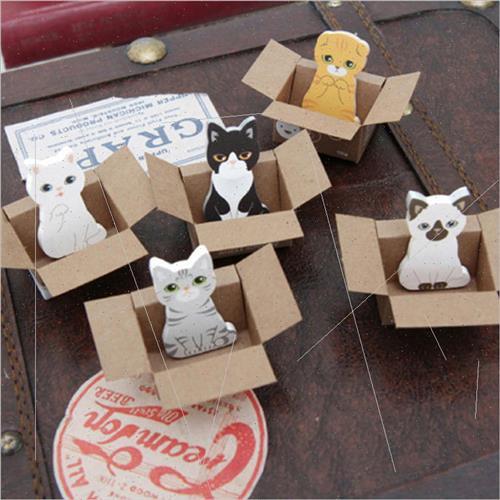 Korean Carton Cute Carton Cat Tiny Notebook Sticky Notes | S