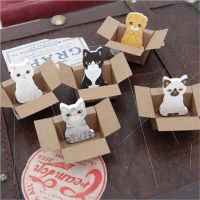 Korean Carton Cute Carton Cat Tiny Notebook Sticky Notes | S