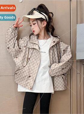 2023 new childrens clothing girls casual jacket spring secti
