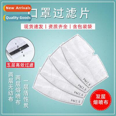 PM2.5 filter sheet with two layers of meltblown cloth anti h
