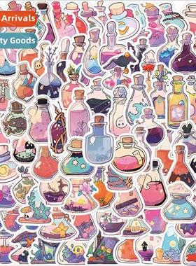 100 small size magic pill bottle doodle stickers decorative