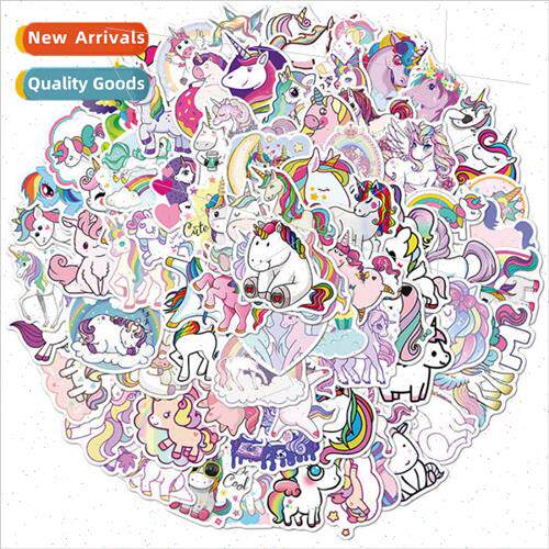 100 cartoon unicorn pony Pony doodle waterproof stickers lap