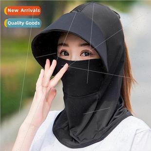 sun hat large silk upgrade sunscreen female Ice neck