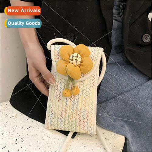 Small fresh flowers vertical cell phone bag 2022 summer new