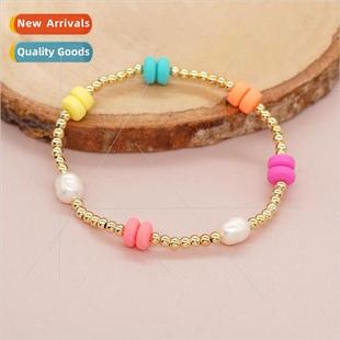 Copper Beads Colorful Dopamine Ceramic Style Soft Aba Ethnic