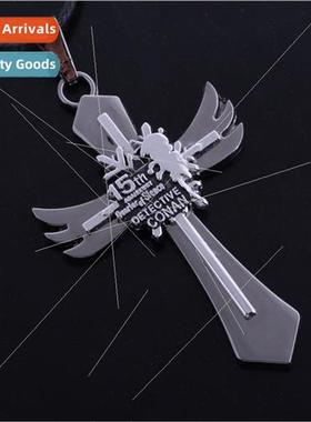 Anime Detective Conan 15th Anniversary  Cross Pendant Neckla