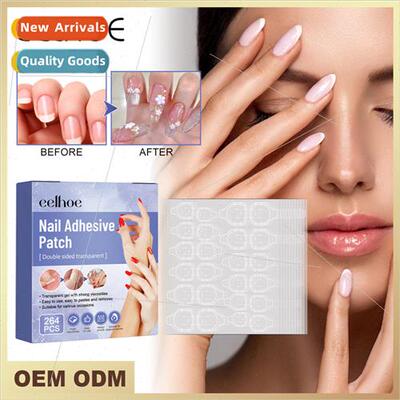 Double-sided self-adhesive nail adhesive removable -staining