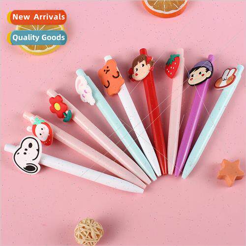 Cute super cute cartoon creative push-action unisex pen stat
