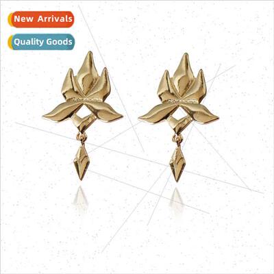 Wrecking star dome railroad earrings Danheng - drinking moon