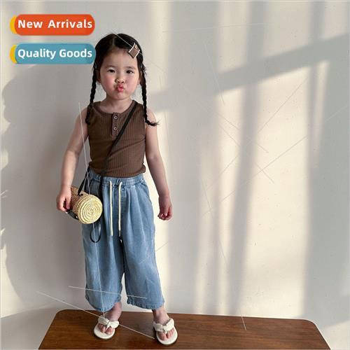 Korean childrens wear 2023 summer new boys and girls in smal