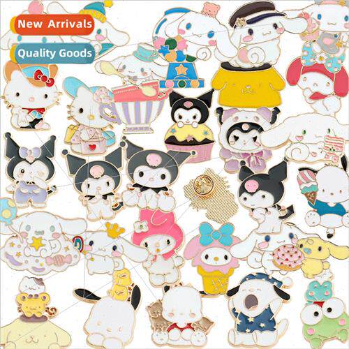 Cartoon cute Sanrio Kurome brooch metal badge ins Japanese Y