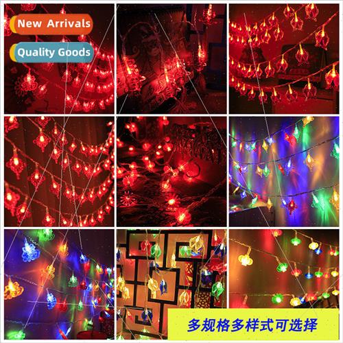 Chinese New Year with red lanterns Chinese knot light string