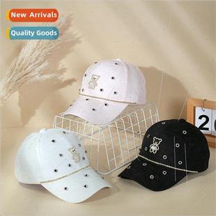 women sectio bear cap men tongue pearl duck thin The and new