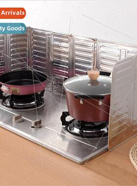 Kitchen gas cooktop grease shield frying anti-splash baffle