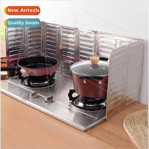 Kitchen gas cooktop grease shield frying anti-splash baffle