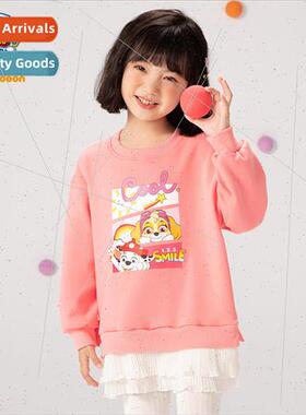 Woof Woof Kids Dress 2022 Fall Girls Cute Cartoon Fake Two P